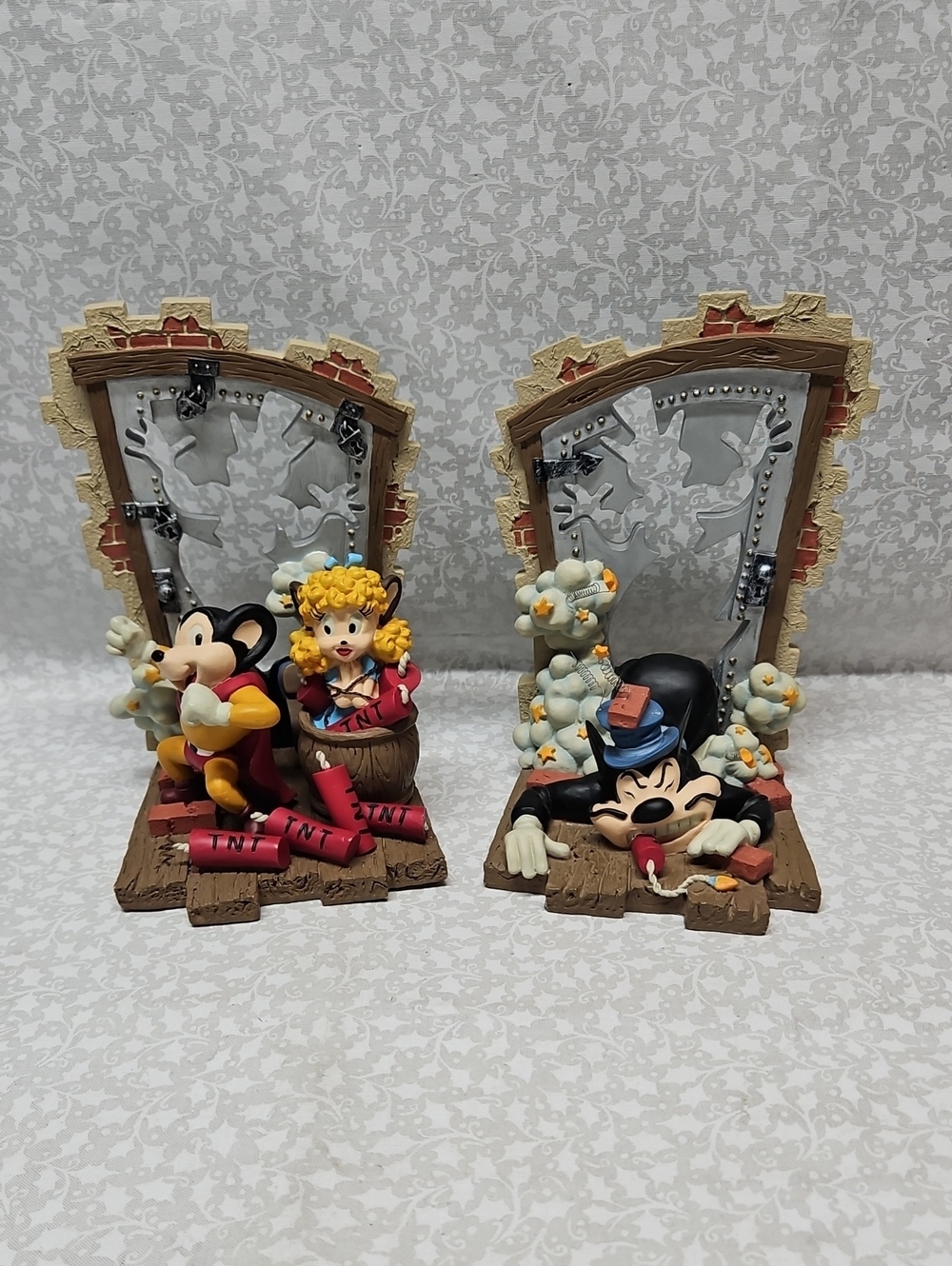 1997 terrytoons bookends Mighty Mouse Pearl Pureheart Oil Can Harry